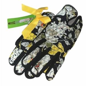 Vera Bradley fleece gloves S-M dogwood pattern NWT